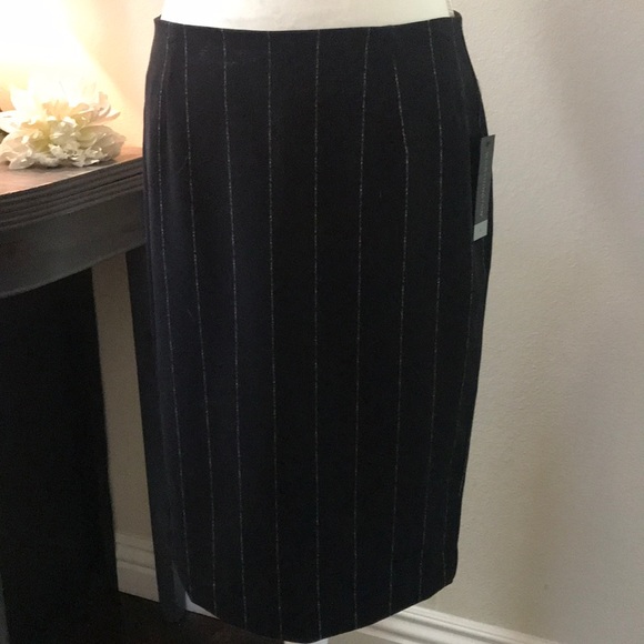 Pin Stripe Black Pencil Skirt by Worthington NWT 8 - Picture 1 of 6